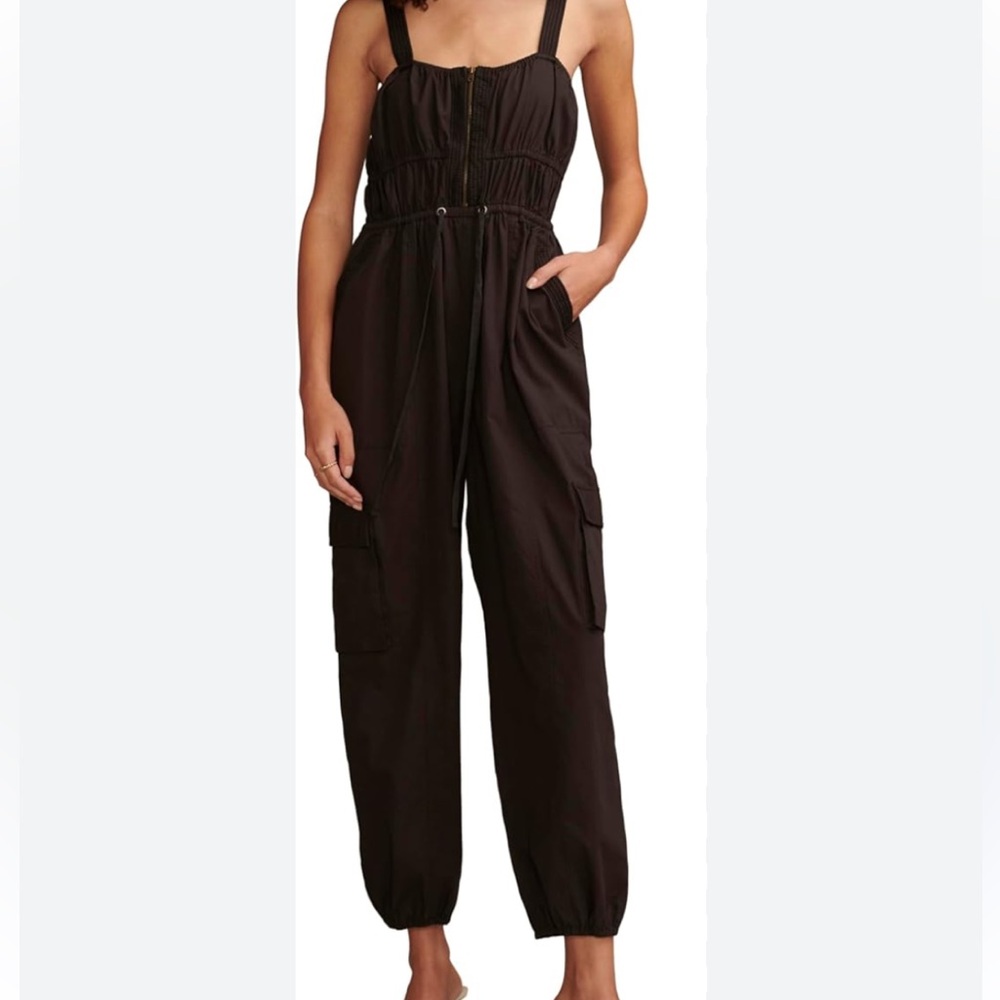 Anthropologie washed black jumpsuit size small
